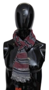 MISSONI STRIPED WOOL BLEND UNISEX NECK WRAP MEN'S SCARF