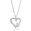 Vir Jewels 1/10 Cttw Lab Grown Round Diamond Pendant Necklace For Women .925 Sterling Silver 3/4 Inch With 18 I In Silver