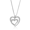 Vir Jewels 1/10 Cttw Lab Grown Diamond Pendant Necklace .925 Sterling Silver 3/4 Inch With 18 Inch Chain In Silver