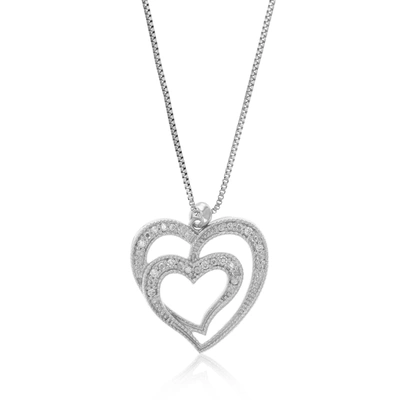Vir Jewels 1/10 Cttw Lab Grown Diamond Pendant Necklace .925 Sterling Silver 3/4 Inch With 18 Inch Chain