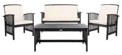 Safavieh Rocklin 4pc Outdoor Set In Black