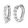 Vir Jewels 1/4 Cttw Round Lab Grown Diamond Hoop Earrings .925 Sterling Silver Channel Set 2/3 Inch In Silver