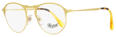 Persol Men's Aviator Eyeglasses Po7092v 1069 Painted Gold/gold 50mm In Yellow