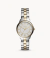 Fossil Women's Modern Sophisticate Three Hand Two Tone Stainless Steel Watch 30mm In Multi