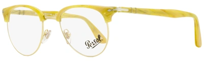 Persol Unisex New Cellor Eyeglasses Po8129v 1046 Light Horn 50mm In Yellow