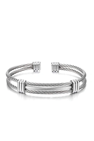 Stephen Oliver Silver Cable Cuff Bangle