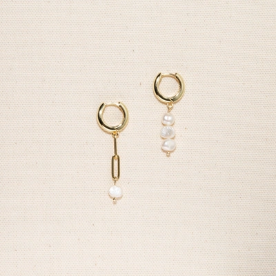 Joey Baby Aki Earrings In Beige