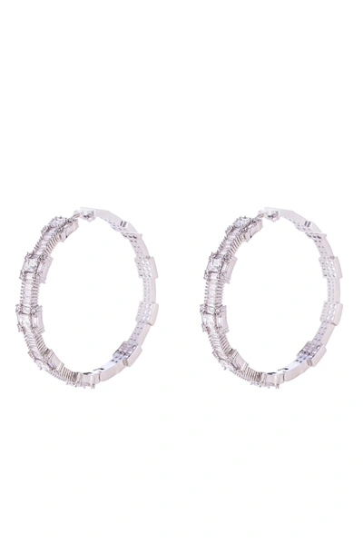 Eye Candy La The Luxe Collection Cz Anix Hoops In Silver