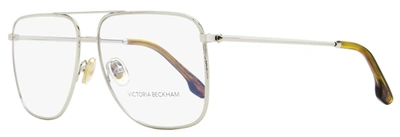 Victoria Beckham Women's Navigator Eyeglasses Vb2112 040 Silver/brown 58mm In White