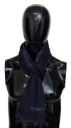 Missoni Multicolor Striped Wool Unisex Wrap Fringes Scarf In Grey