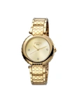 FERRE MILANO WOMEN'S CHAMPAGNE DIAL STAINLESS STEEL WATCH