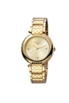 Ferre Milano Women's Champagne Dial Stainless Steel Watch In Gold