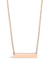 Sterling Forever Sterling Silver Mini Bar Necklace-gold In Gold