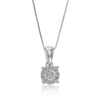 Vir Jewels 1/10 Cttw Lab Grown Diamond Circle .925 Sterling Silver Pendant Necklace For Women 1/4 Inch With 18 In Silver
