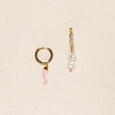 Joey Baby Pink Chili Earrings - Limited Edition