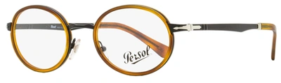 Persol Women's Oval Eyeglasses Po2452v 1094 Matte Black/havana 48mm