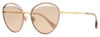 Jimmy Choo Malya Cut-out Sunglasses In Beige