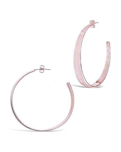 Sterling Forever Graduating Hoop Earrings-gold