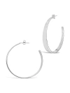 STERLING FOREVER GRADUATING HOOP EARRINGS-GOLD