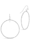 Sterling Forever Circle Dangle Earrings-rose Gold In Silver