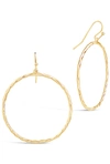 STERLING FOREVER CIRCLE DANGLE EARRINGS-ROSE GOLD