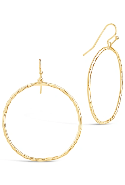 Sterling Forever Circle Dangle Earrings-rose Gold In White