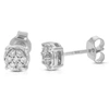 VIR JEWELS 1/5 CTTW ROUND LAB GROWN DIAMOND ROUND STUD EARRINGS .925 STERLING SILVER PRONG SET