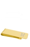 STEPHEN OLIVER 18K GOLD INITIAL "M" MONEY CLIP