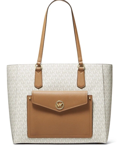 Michael Kors Joey Women's Pocket Tote Shoulder Ag In Beige