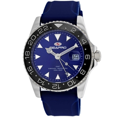 Seapro Men's Blue Dial Watch In Black / Blue