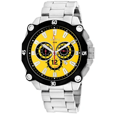 Roberto Bianci Enzo Chronograph Quartz Yellow Dial Mens Watch Rb71011 In Black / Yellow