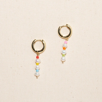 Joey Baby Amber Earrings In White