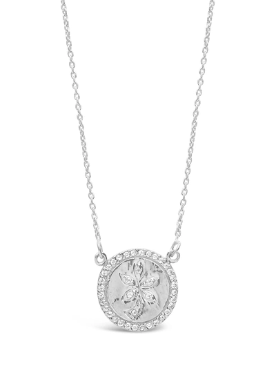 Sterling Forever Sterling Silver Cz Leaf Pendant Necklace