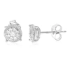 Vir Jewels 1/5 Cttw Round Lab Grown Diamond Studs Earrings .925 Sterling Silver Prong Set 1/4 Inch In Silver