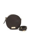 Pompei Donatella Elegant Small Oval Leather Women's Crossbody In Black