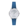 Furla Women's Metropolis Silver Dial Calfskin Leather Watch In White