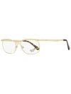 PERSOL UNISEX RECTANGULAR EYEGLASSES PO2464V 1076 GOLD/HAVANA 54MM