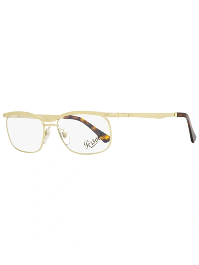 Persol Unisex Rectangular Eyeglasses Po2464v 1076 Gold/havana 54mm In White