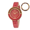 Furla Women's Club Red Dial Calfskin Leather Watch In Red