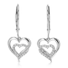 Vir Jewels 1/8 Cttw Round Lab Grown Diamond Dangle Earrings .925 Sterling Silver Prong Set 1 Inch In Silver