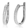 Vir Jewels 1.50 Cttw Princess Cut Diamond Hoop Earrings 14k White Gold Channel Set 1 Inch In Silver