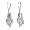 Vir Jewels 1/10 Cttw Round Lab Grown Diamond Dangle Earrings .925 Sterling Silver Prong Set 1 2/3 Inch In Silver