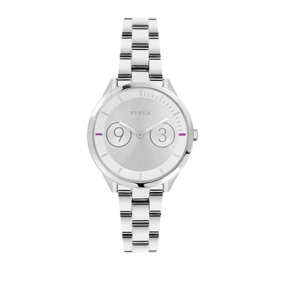 Furla Women's Metropolis Silver Dial Stainless Steel Watch In White