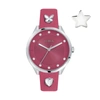 Furla Women's Pin Pink Dial Calfskin Leather Watch In Pink