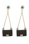 EYE CANDY LA ELLA PURSE EARRINGS - YELLOW