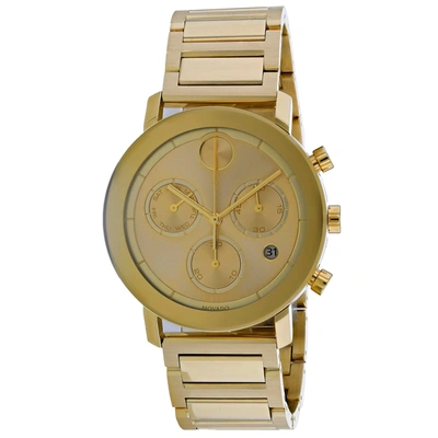 Movado Men's Gold Dial Watch In Beige