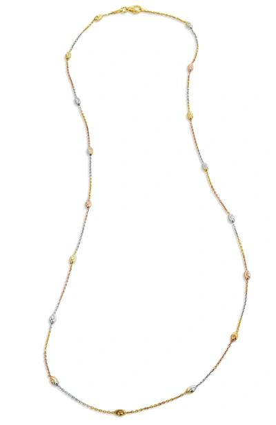 Savvy Cie Jewels 18k Tri Color Italian 20" In White