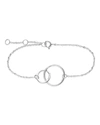 Sterling Forever Silver Interlocking Circle Bracelet In Silver