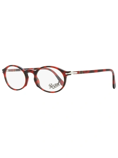 Persol Unisex Oval Eyeglasses Po3219v 1100 Red Tortoise 50mm