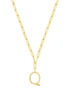 Sterling Forever Braided Initial Pendant Necklace In Gold